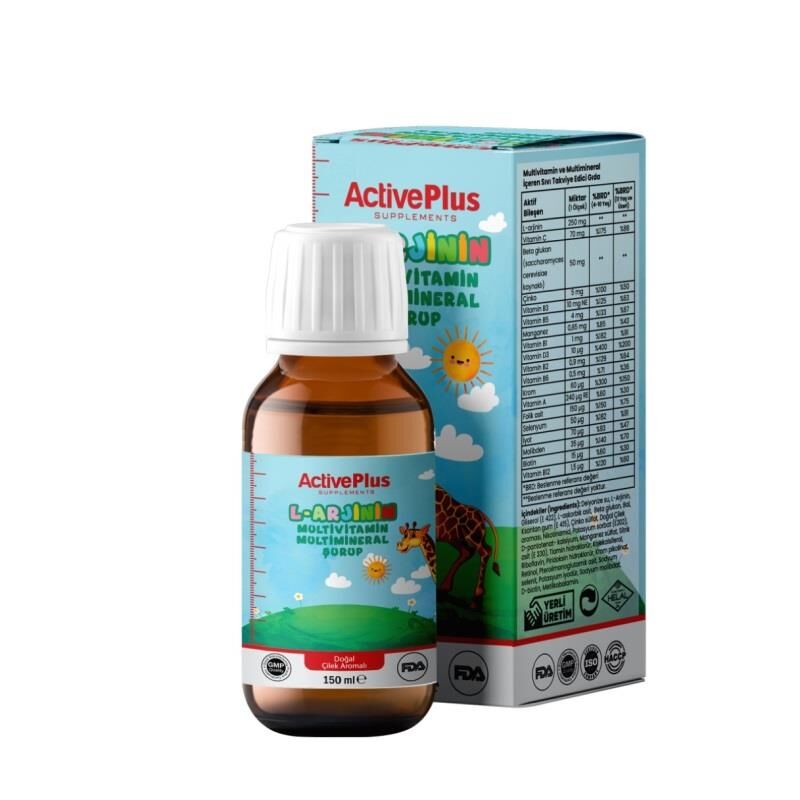 Active Plus L Arjinin Multivitamin Mineral Sıvı İçeren Takviye Edici Gıda 150 ml