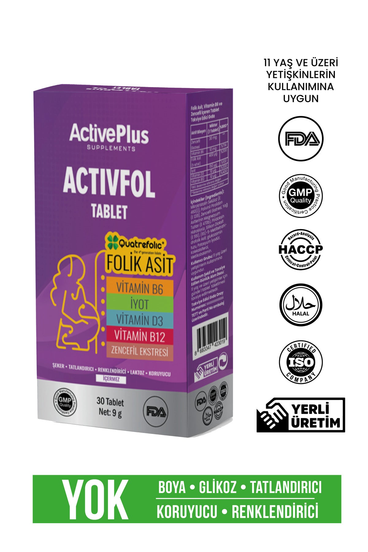 Activeplus Activefol Folik Asit 30 Tablet
