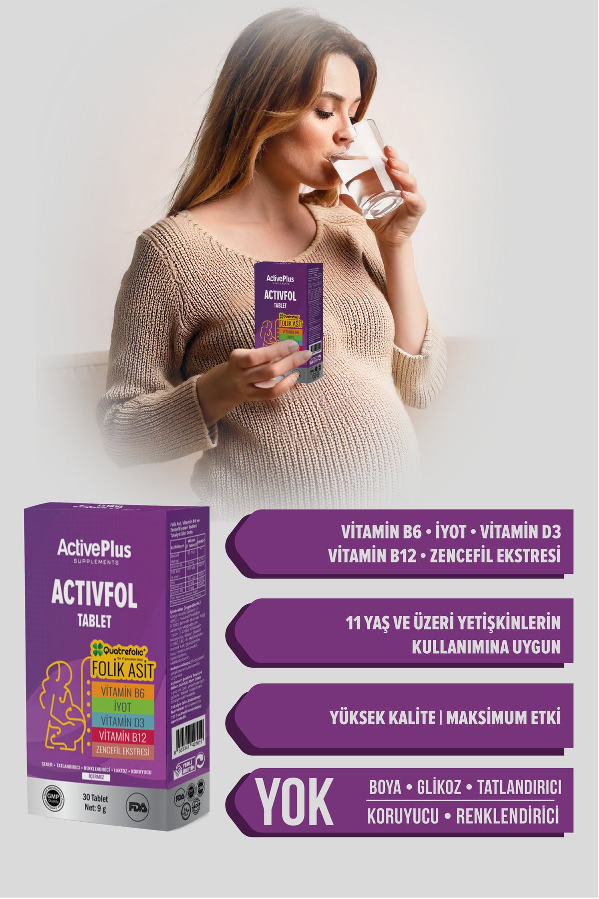 Activeplus Activefol Folik Asit 30 Tablet