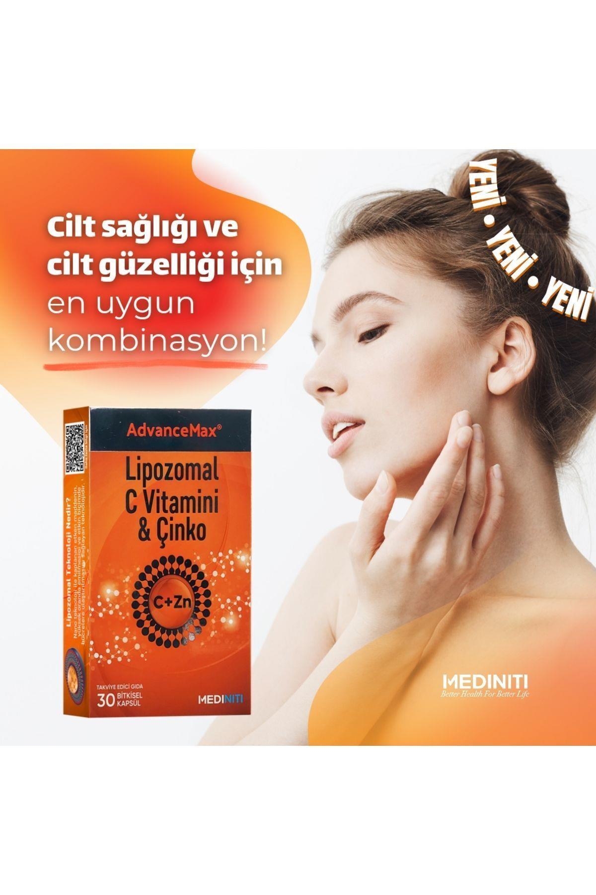 Advancemax Lipozomal C Vitamini ve Çinko 30 Kapsül
