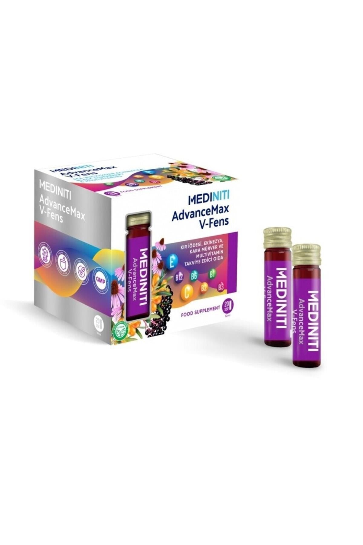 AdvanceMax V-fens Kır Iğdesi, Ekinezya, Kara Mürver Içeren Multivitamin 10 ml 20 Şişe