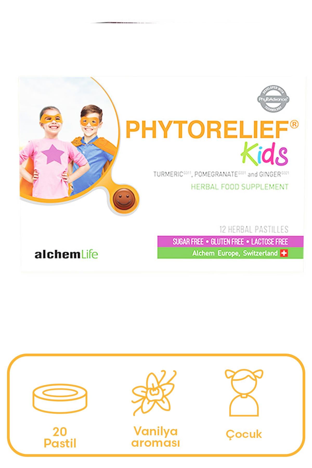 Alchemlife Phytorelief Kids Takviye Edici Gıda 12 Pastil