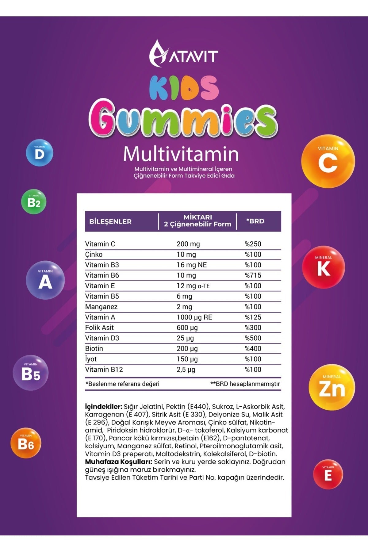 Atavit Kids Multivitamin 60 Gummies
