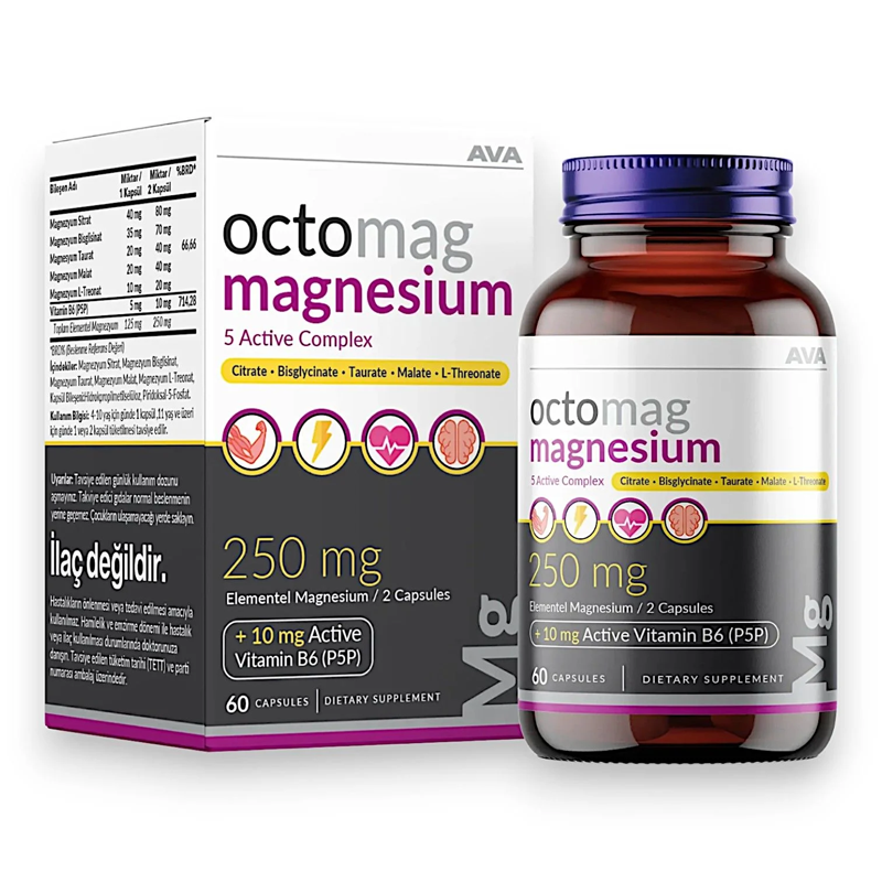 Ava Octomag X5 Magnezyum Complex Bitkisel Kapsül - 60 Adet | Eczaclick ...
