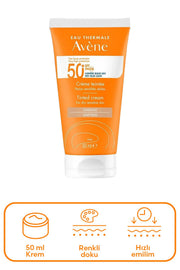 Avene Solaire SPF 50+ Kuru Ciltler İçin Renkli Güneş Kremi 50 ml