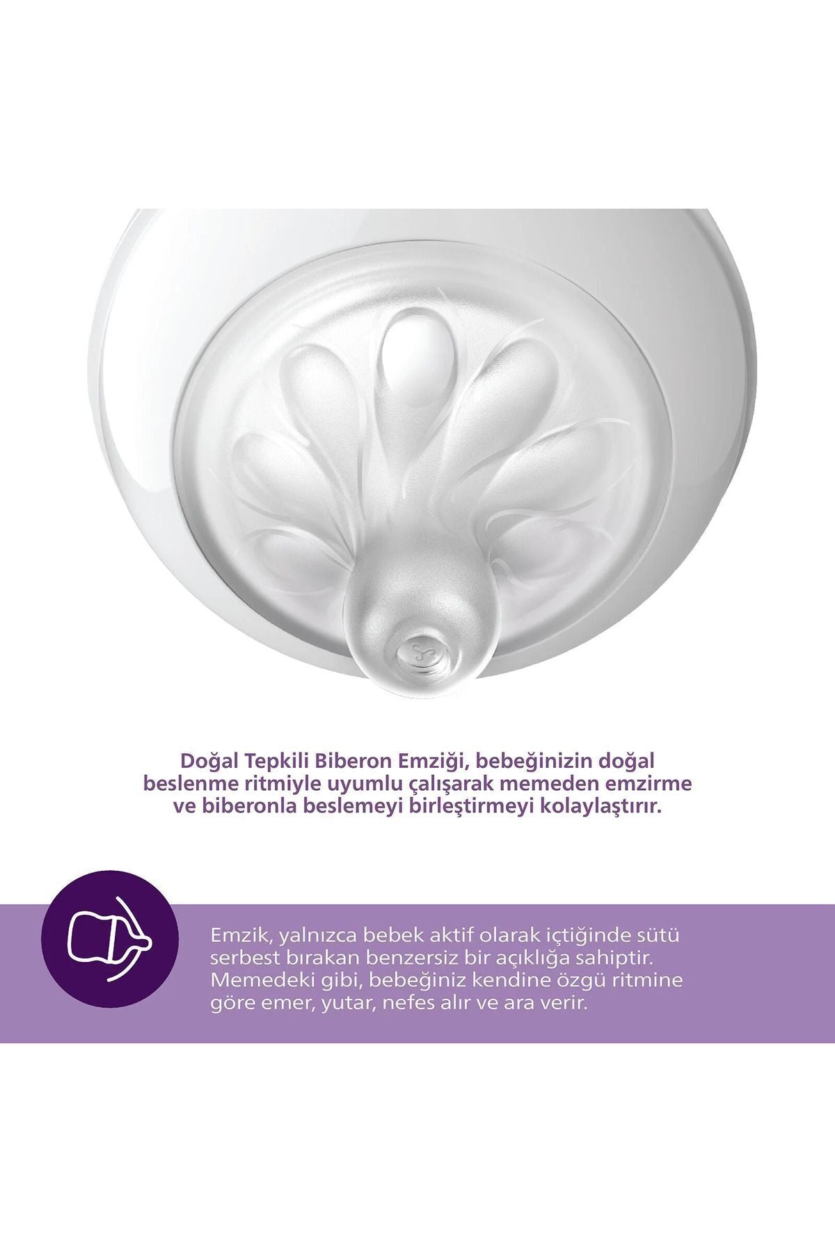 Avent Doğal Tepkili Biberon Emziği 2 li 6 ay+ SCY966/02