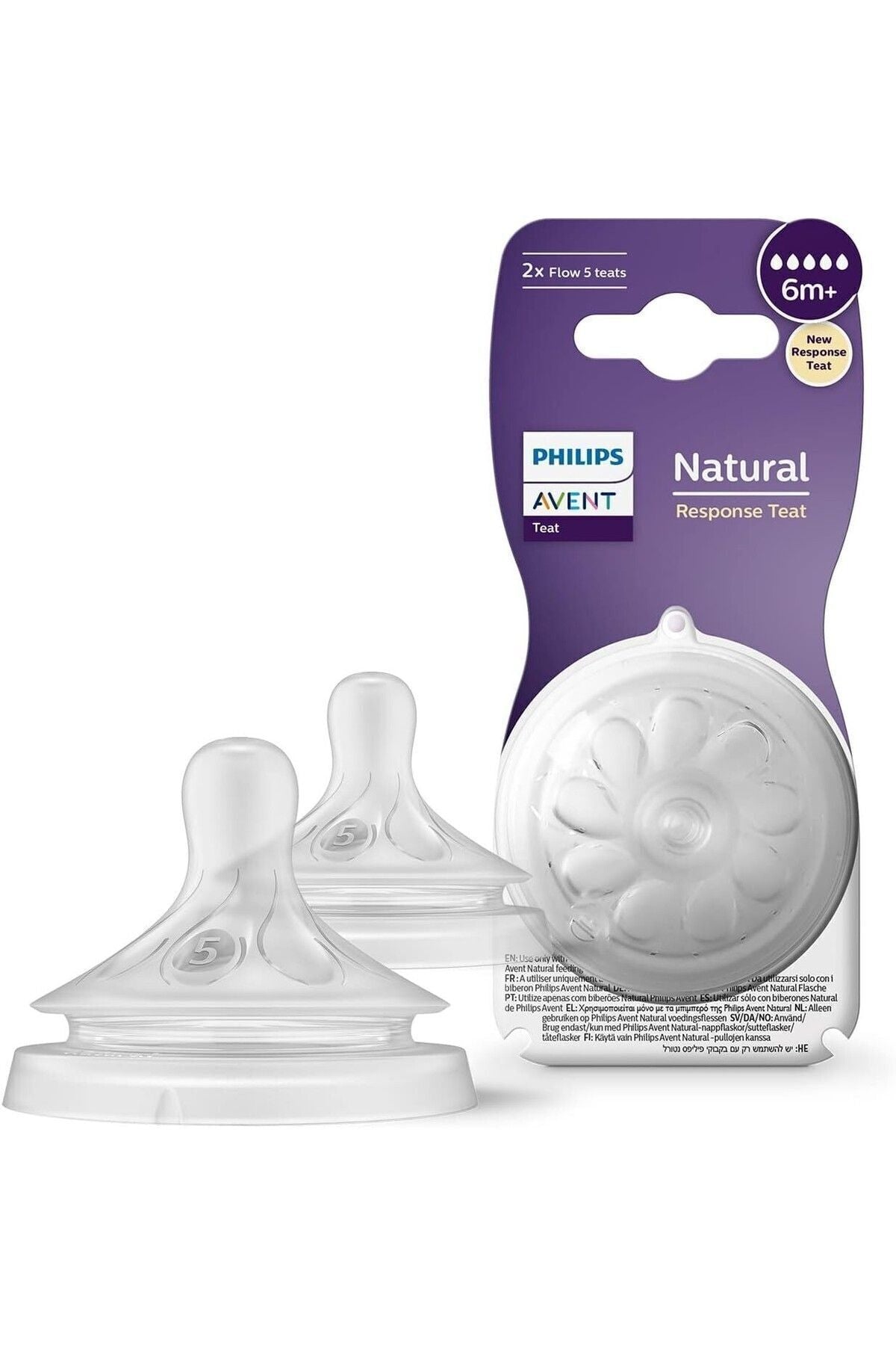 Avent Natural Response Orta Akış 6 + Ay 2'li Biberon Emziği 96502