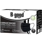 B Good Cerrahi Maske Dökme 50 Adet Siyah