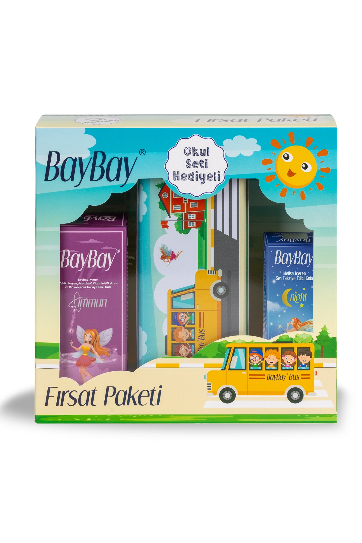 Baybay Fırsat Paketi - Night Melisa İçeren Damla 50 ml- Immun Kekik Meyan Aserola İçeren 150 ml