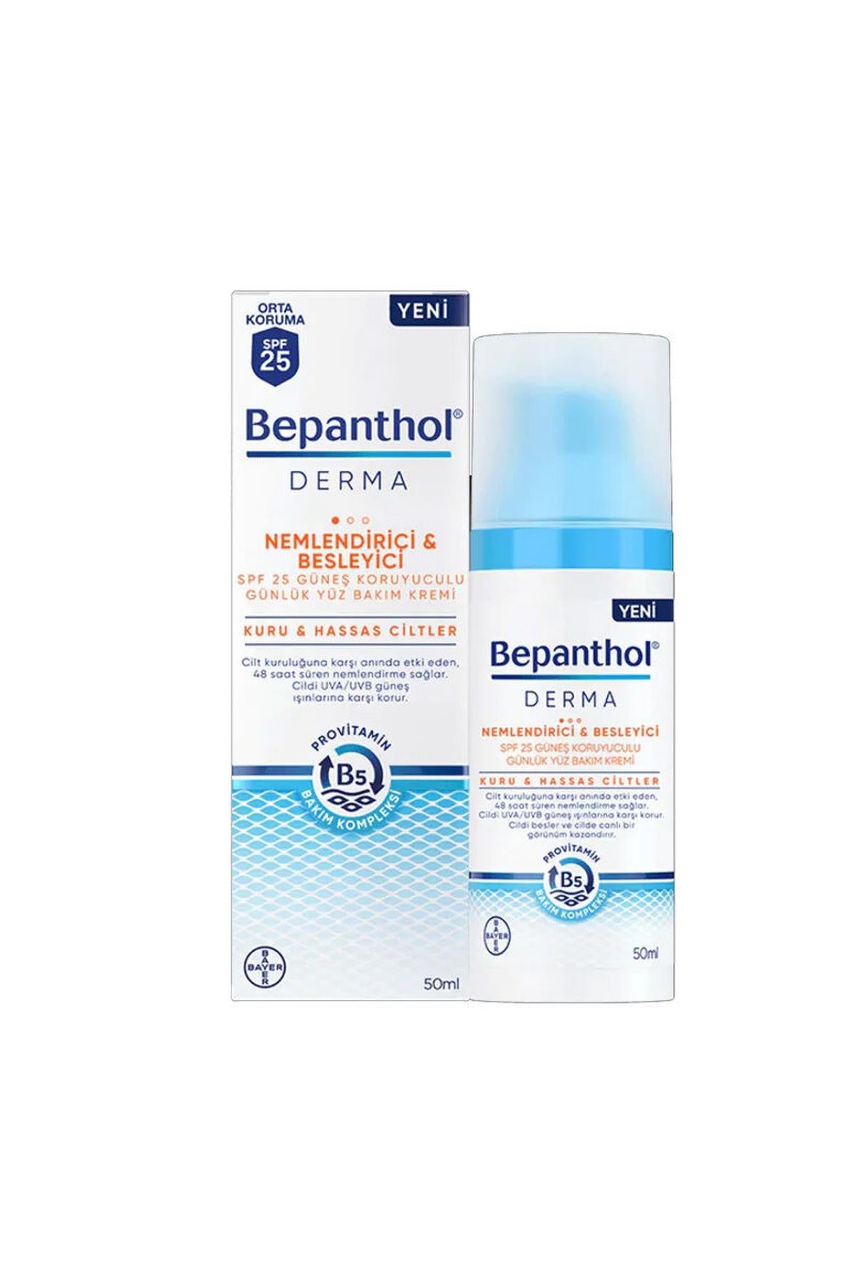 Bepanthol Derma Nemlendirici ve Besleyici SPF 25 Yüz Bakım Kremi 50 ml