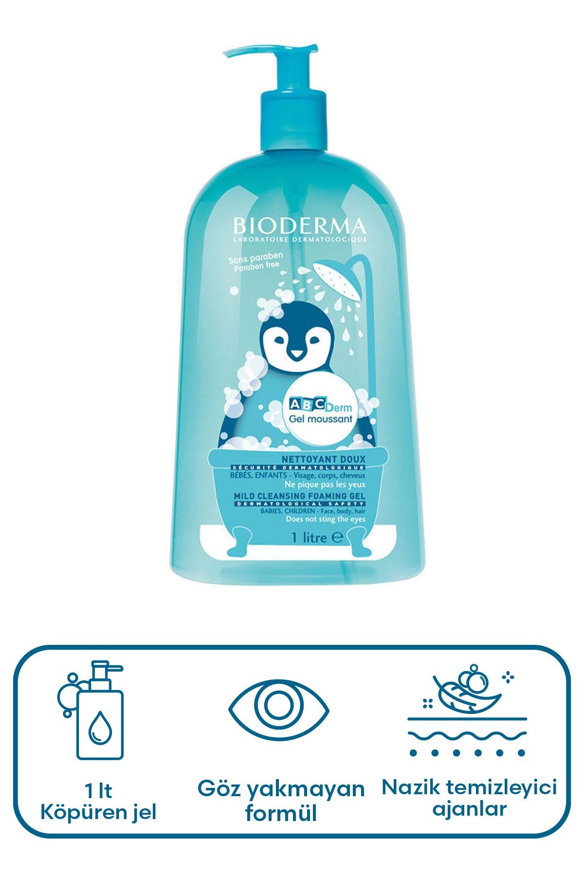 Bioderma Abcderm Foaming Gel Temizleme Jeli 1 Litre