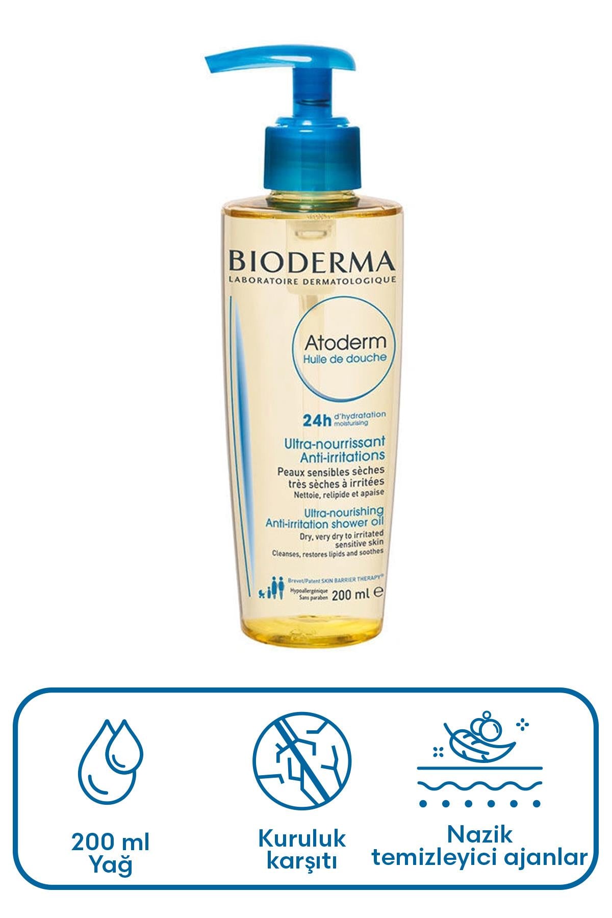 Bioderma Atoderm 24h Huile De Douche 200 ml