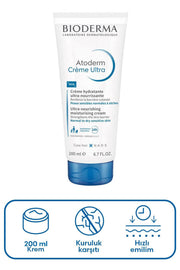 Bioderma Atoderm Krem Ultra Kuru Ciltler İçin Nemlendirici Krem 200 ml