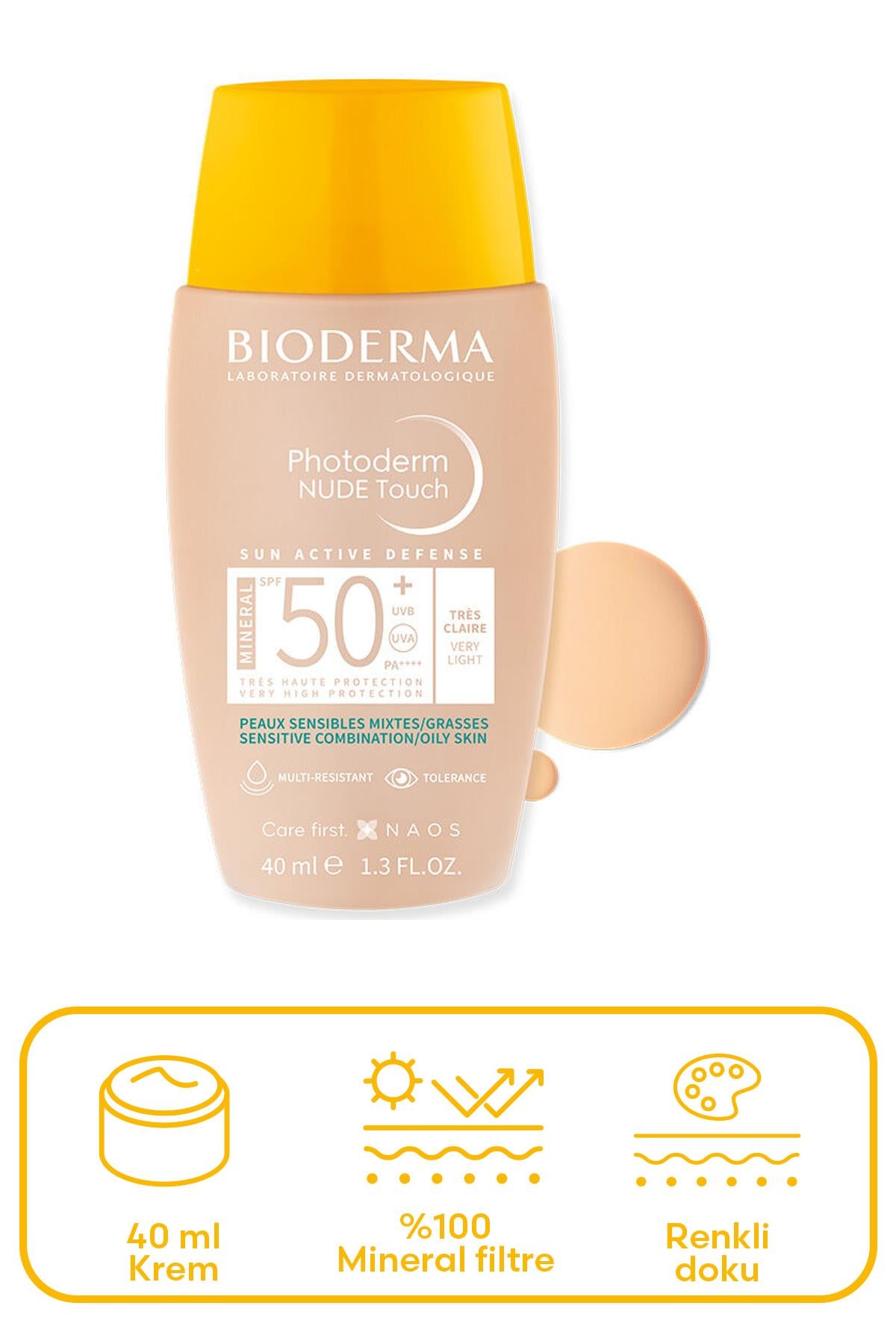 Bioderma Photoderm Nude Touch SPF50+ Very Light 40 ml