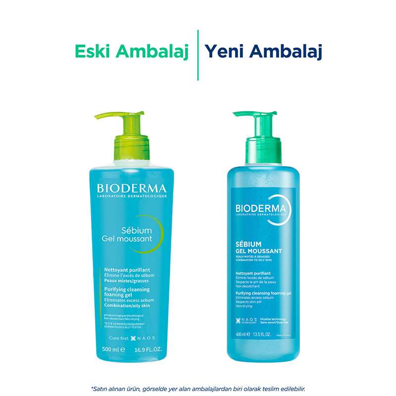 Bioderma Sebium Foaming Yüz & Vücut Temizleme Jeli 400 ml