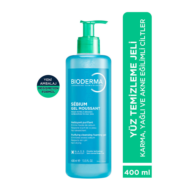 Bioderma Sebium Foaming Yüz & Vücut Temizleme Jeli 400 ml