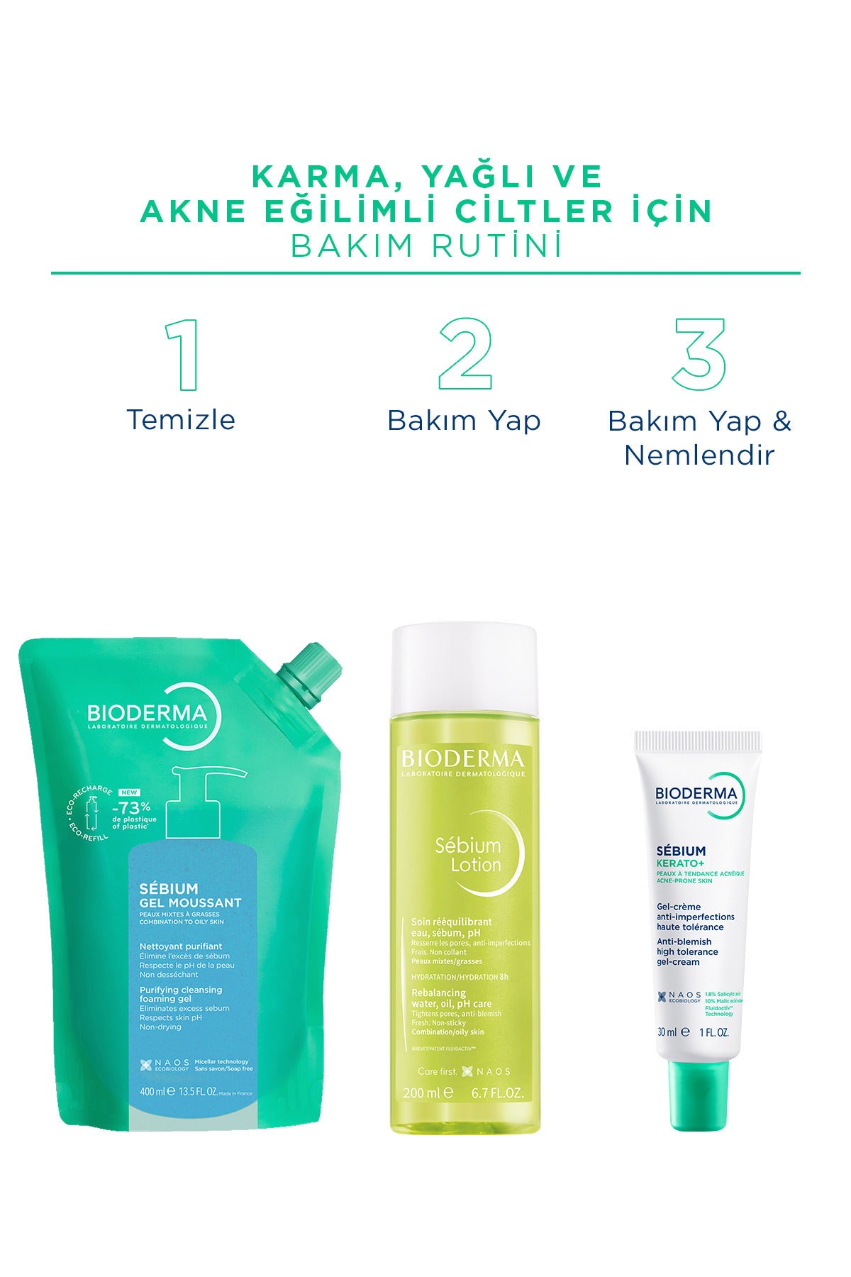 Bioderma Sebium Gel Moussant Refil 400 ml