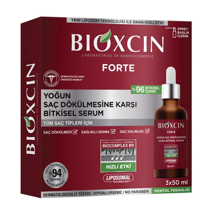 Bioxcin Forte Yoğun Saç Dökülmesine Karşı Bitkisel Saç Serumu 3 X 50 ml Lipozom Teknolojisi