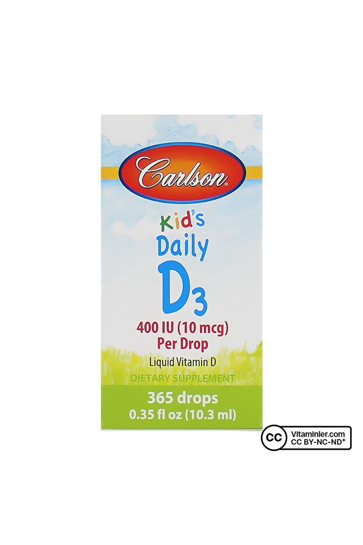 Carlson Kid's Daily D3 400 Iu Drop D3 Vitamini Damlası 10.3 ml