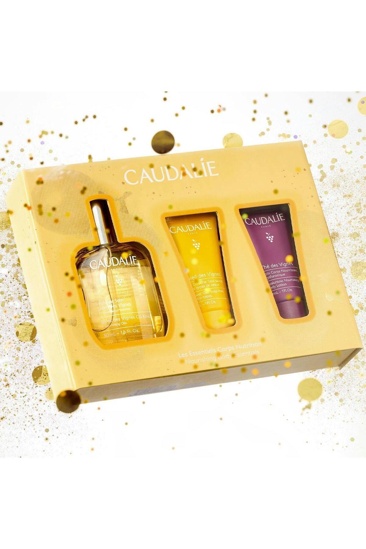 Caudalie Soleil des Vignes Elixir Yağ Seti-Elixir Yağ 50ml+Duş Jeli 30ml+Vücut Losyonu 30ml