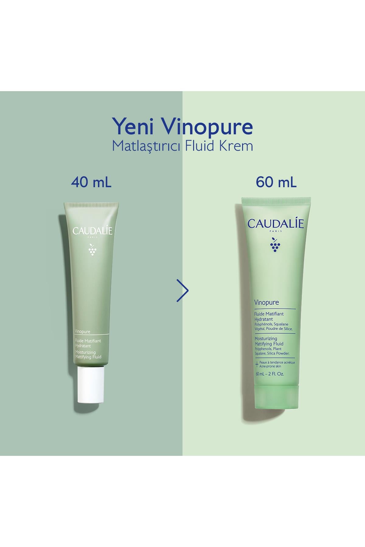 Caudalie Vinopure Matlaştırıcı Fluid Krem 60 ml