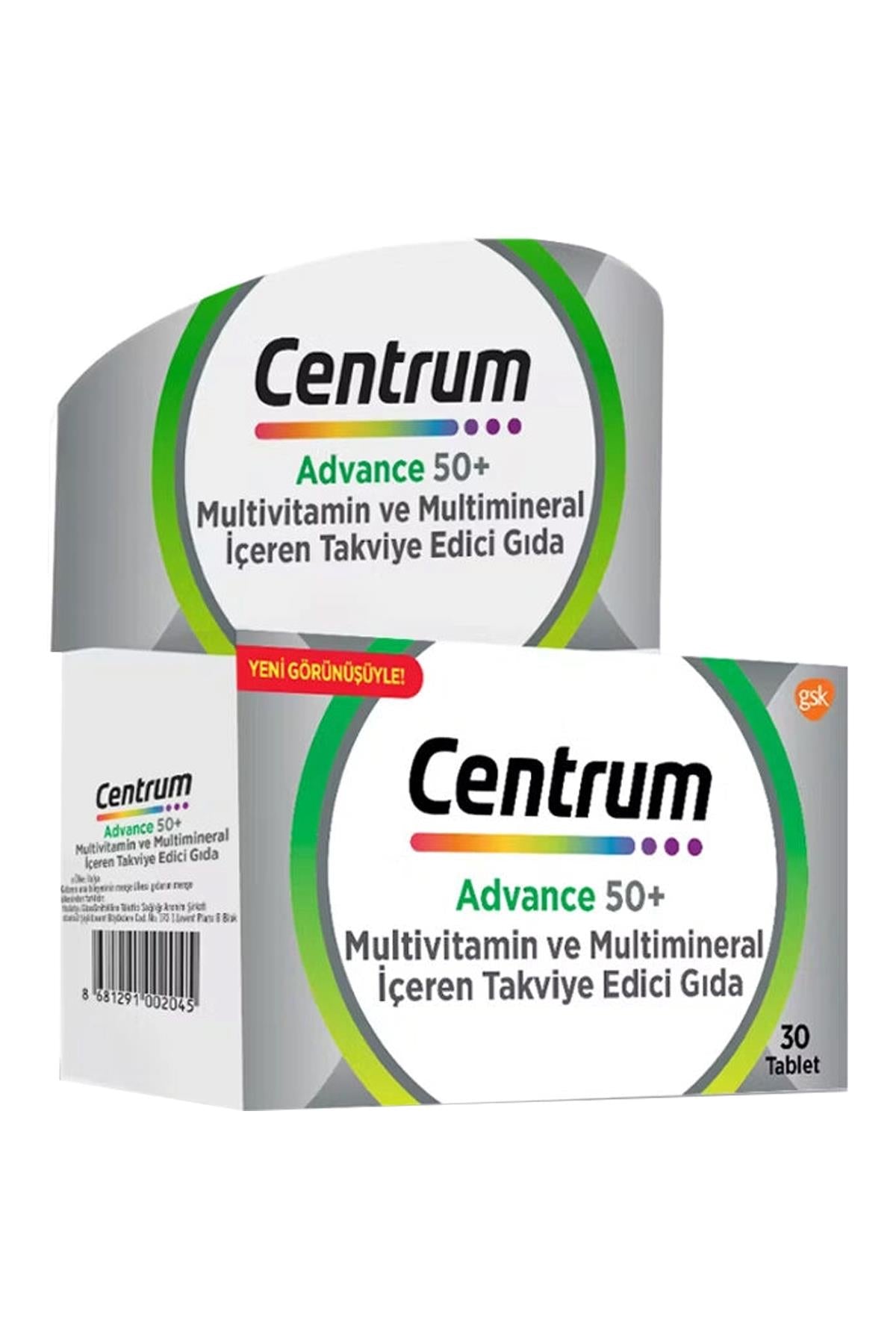 Centrum Advance 50+ Multivitamin ve Multimineral 30 Tablet