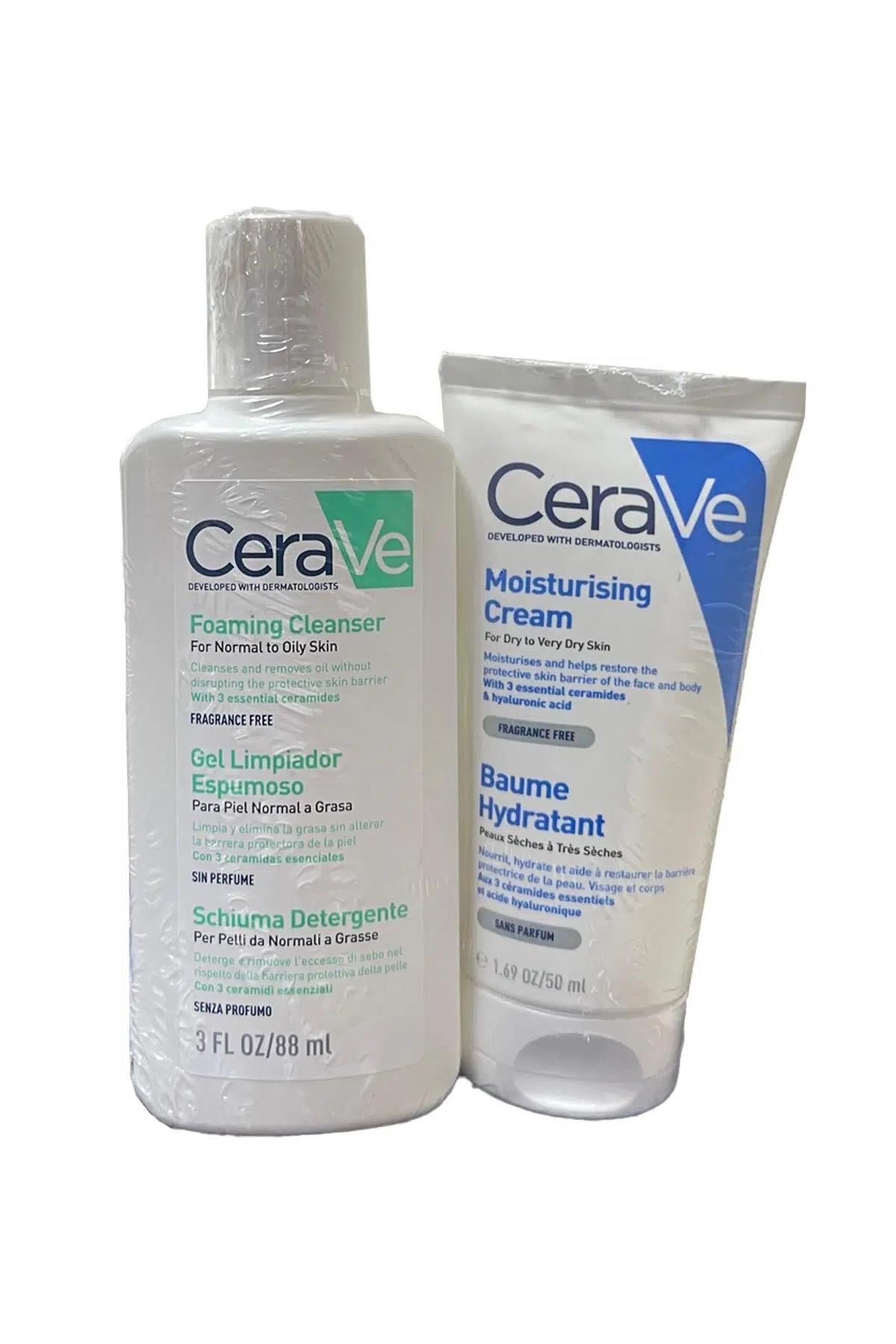 CERAVE FOAM CLEAN 88 ML + CERAVE MOIST. CREAM 50 ML KOFRE