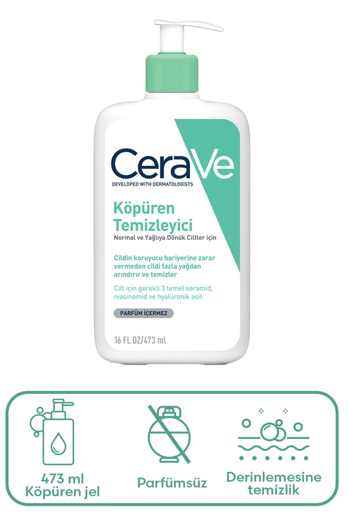 Cerave Köpüren Temizleyici 473 ml