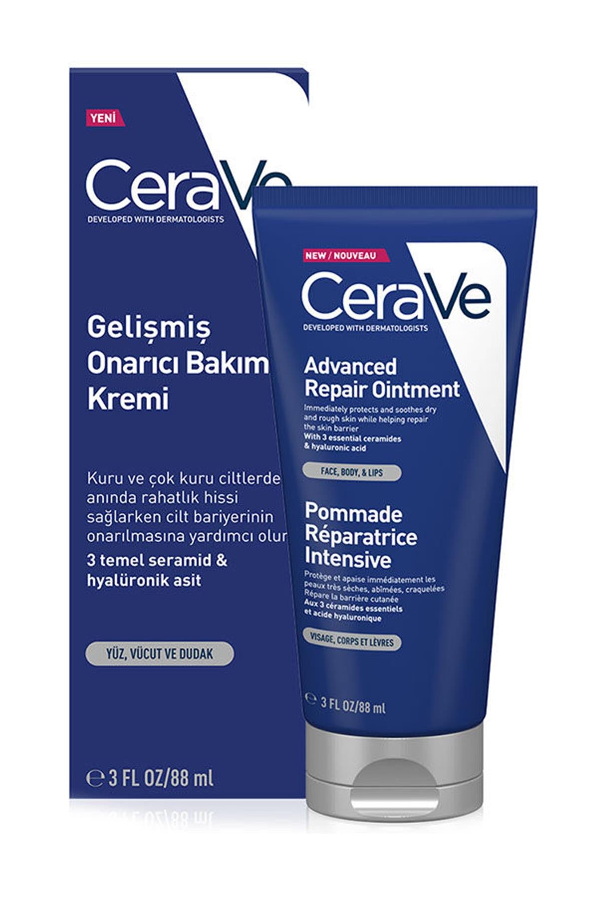 Cerave Kuru Ciltler İçin Gelişmiş Onarıcı Bakım Kremi 88 ml