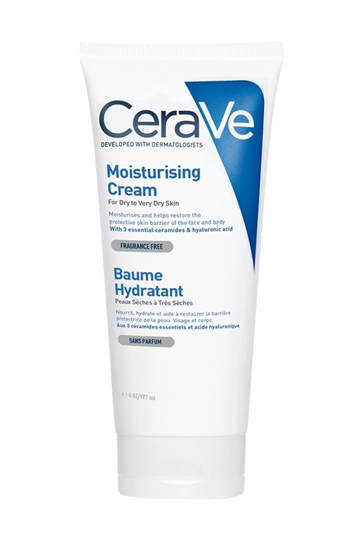 Cerave Nemlendirici Yüz Ve Vücut Kremi - Kuru Ciltler İçin Seramid Ve Hyalüronik Asit İçerikli 177 ml