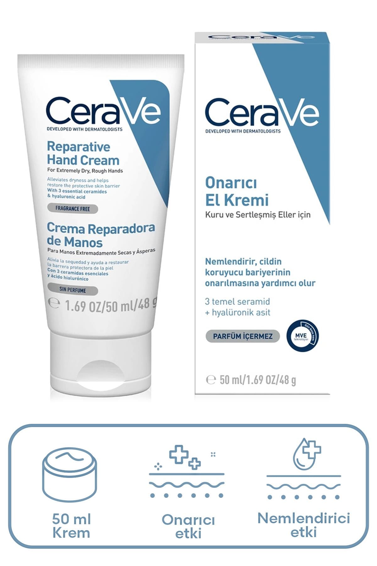 Cerave Onarıcı El Kremi 50 ml