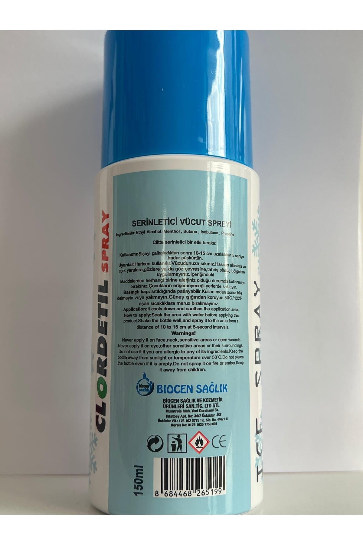 Clordetil Soğutucu Sprey 150 ml