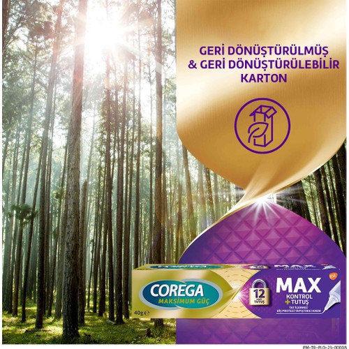 Corega Maximum Kontrol Diş Protezi Yapıştırıcı Krem 40 ml