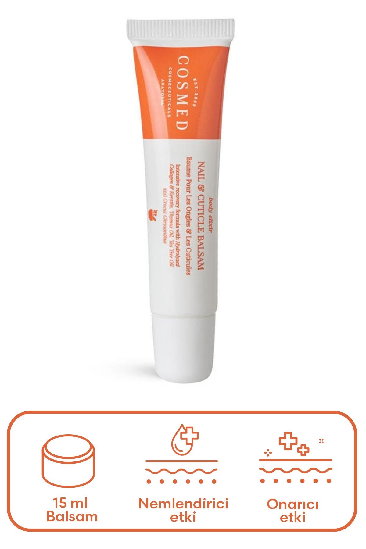 Cosmed Nail Cuticle Balsam Tırnak Bakım Balsamı 15 ml