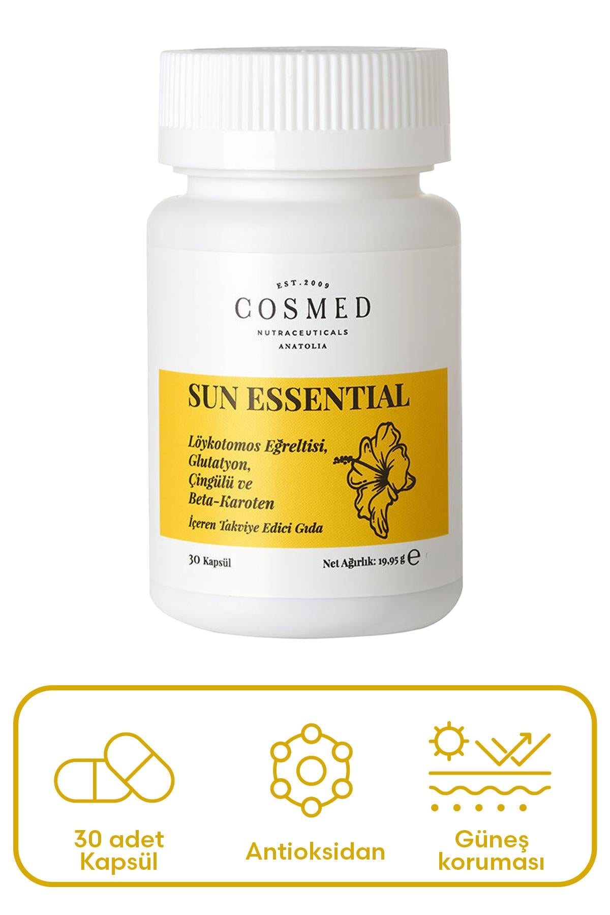 Cosmed Sun Essential Takviye Edici Gıda 30 Kapsül