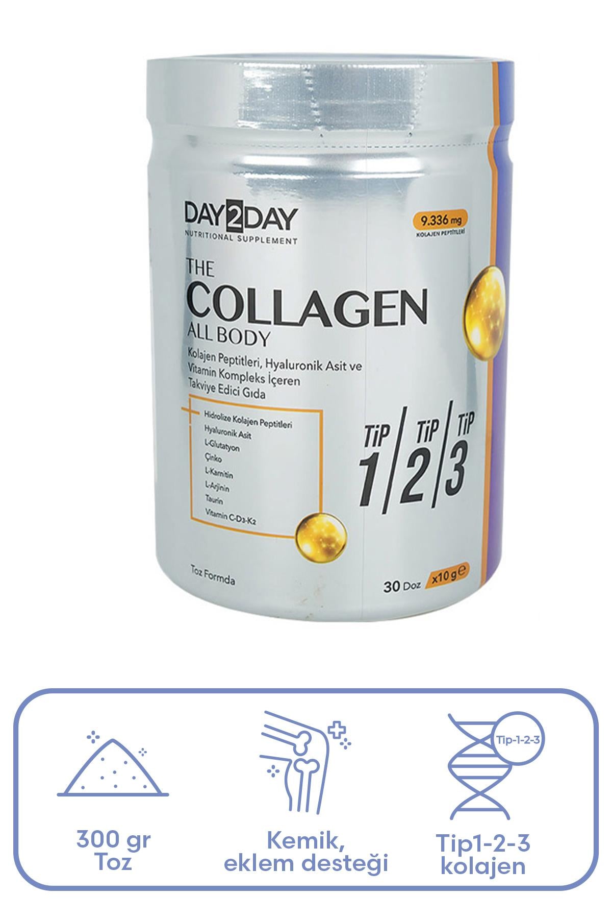 Day2day The Collagen All Body Takviye Edici Gıda 300 gr