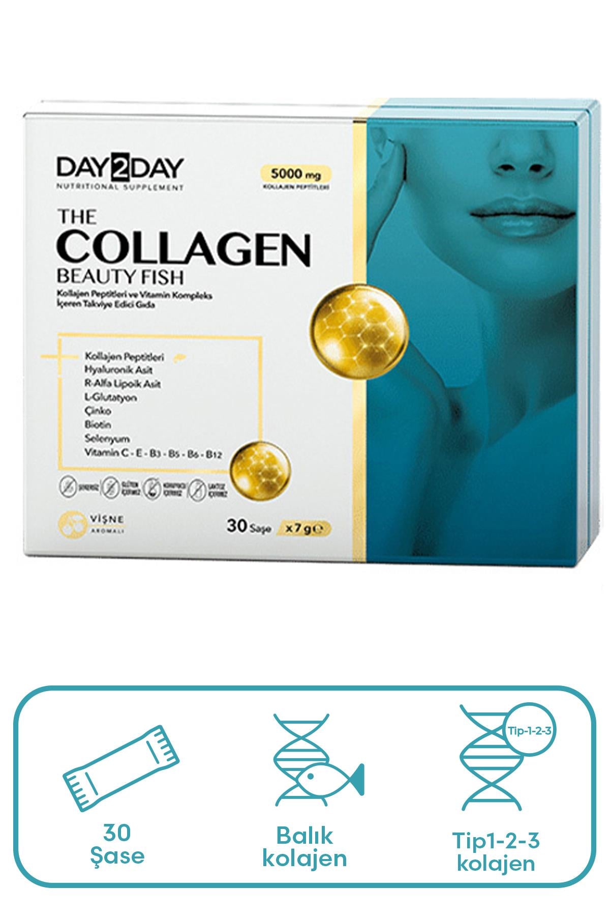 Day2Day The Collagen Beauty Fish Balık Kolajeni 30 Saşe