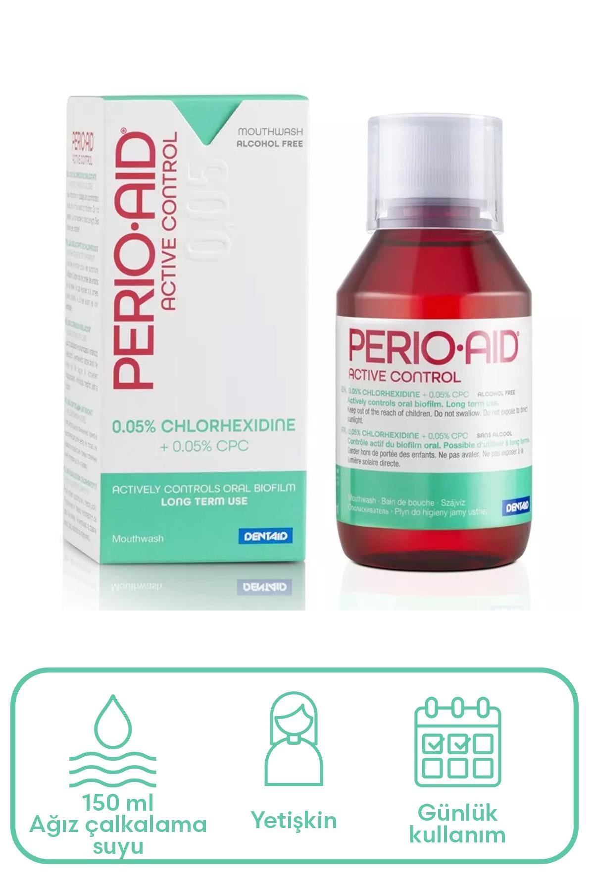 Dentaid Perio-Aid Active Control Ağız Çalkalama Suyu 150 ml