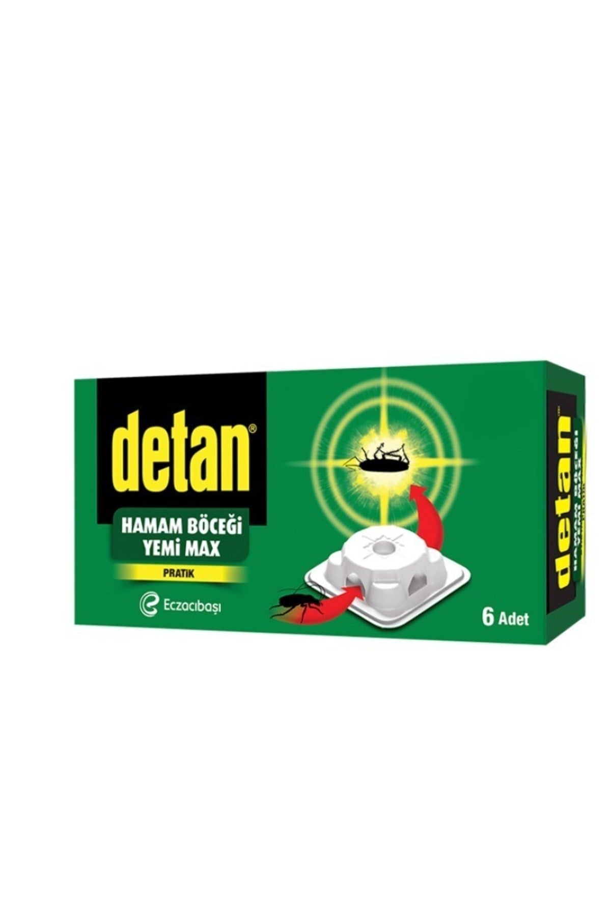 Detan Hamam Böceği Yeni Max Pratik 6 Adet