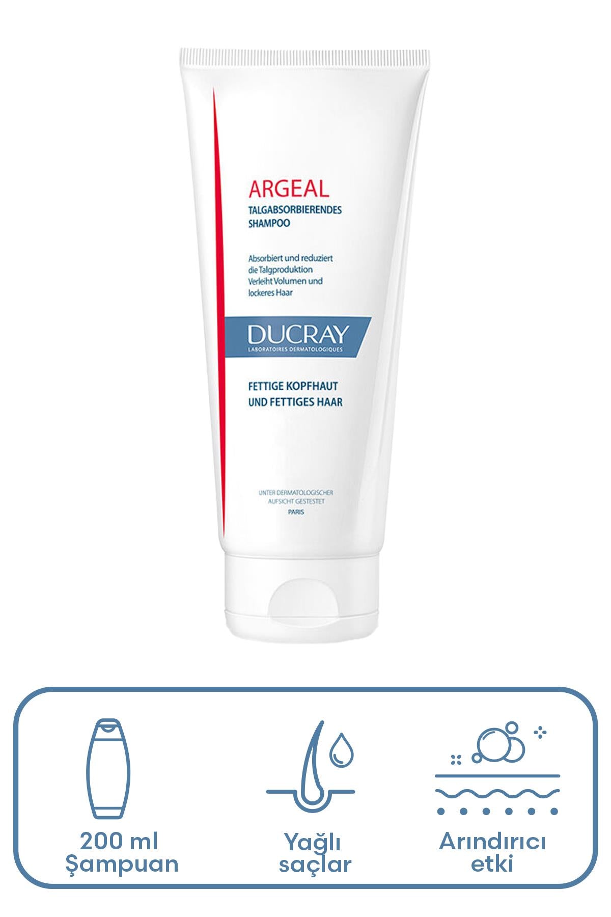 Ducray Argeal Yağlı Saçlar İçin Şampuan 200 ml