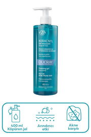 Ducray Keracnyl Yağlı Cilt Temizleme Jeli 400 ml