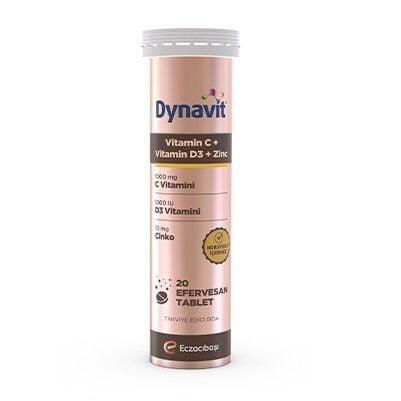 Dynavit Vitamin C Çinko Vitamin D 20 Efervesan Tablet