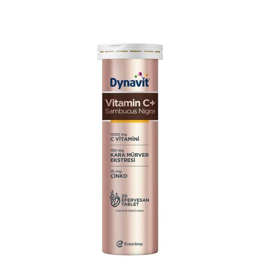 Dynavit Vitamin C+ Sambucus Nigra 20 Efervesan Tablet