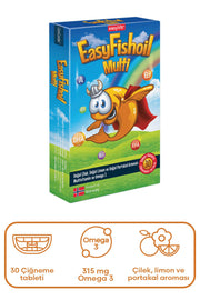EasyVit Multi + Omega 3 Çiğnenebilir Tablet 30 Adet