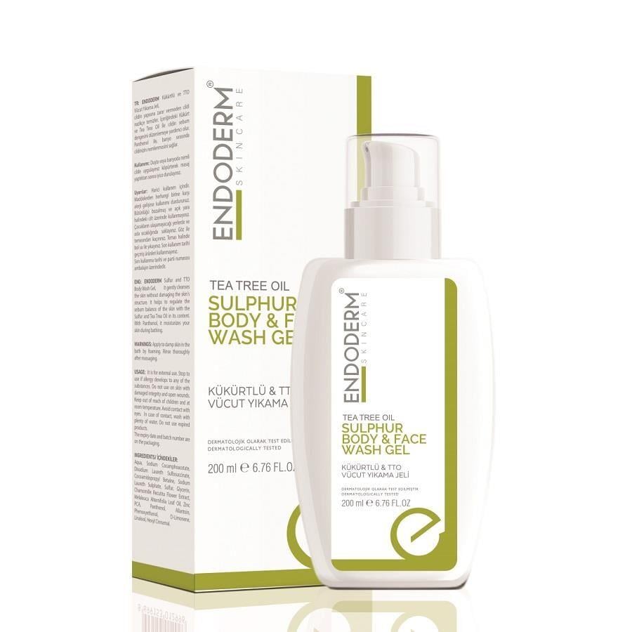 Endoderm Sulfur Body Face Wash Gel 200ML