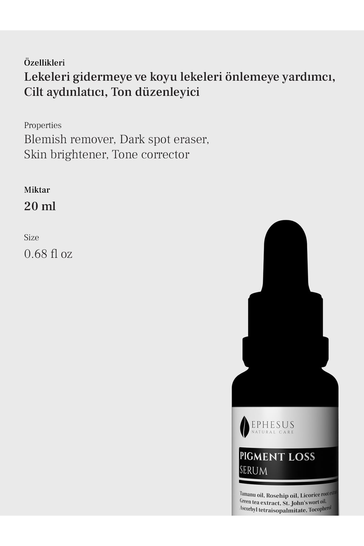 Ephesus Leke Karşıtı. Serum 20 ml