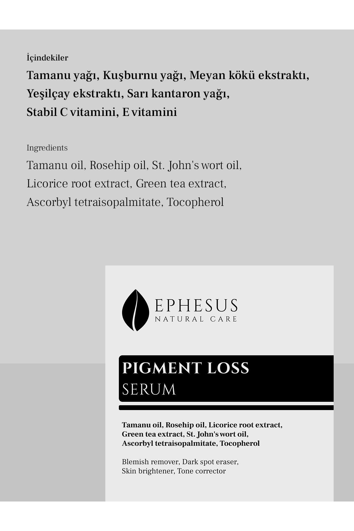 Ephesus Leke Karşıtı. Serum 20 ml
