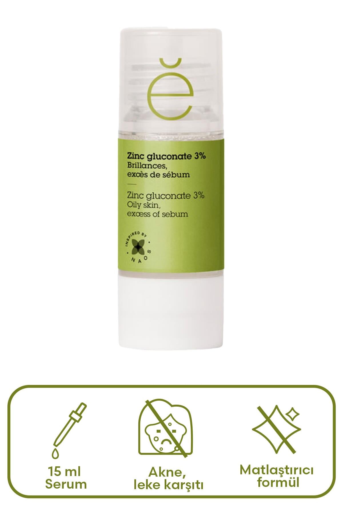Etat Pur Pure Active Çinko Glukonat %3 Parlama Karşıtı Saf Konsantre Bakım 15 ml
