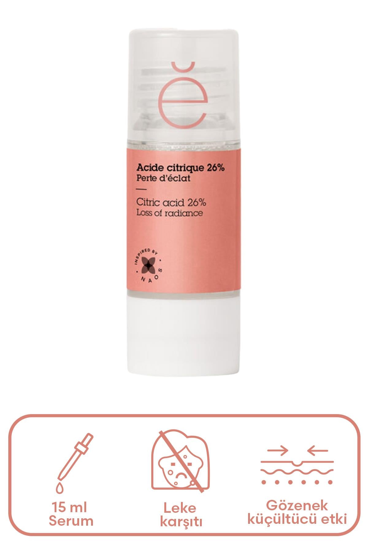 Etat Pur Pure Active Sitrik Asit %20 Gözenek Sıkılaştırıcı Saf Konsantre Bakım 15 ml