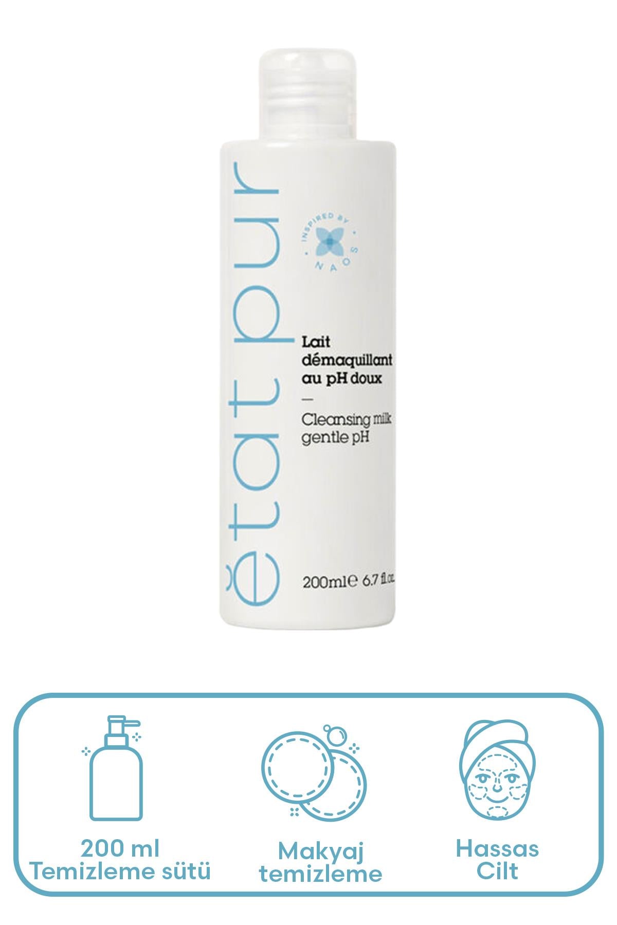 Etat Pur Pure Cleanser Besleyici Nazik Yüz Temizleme Sütü Kuru ve Hassas Cilt 200 ml